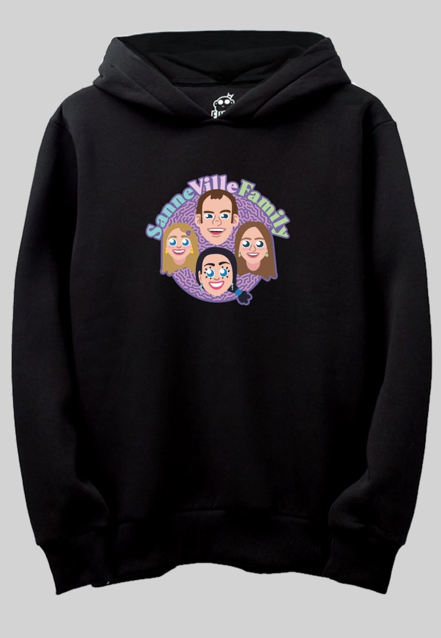 Toj SanneVilleFamily | Sannevillefamily - Emoji - Sort Hoodie