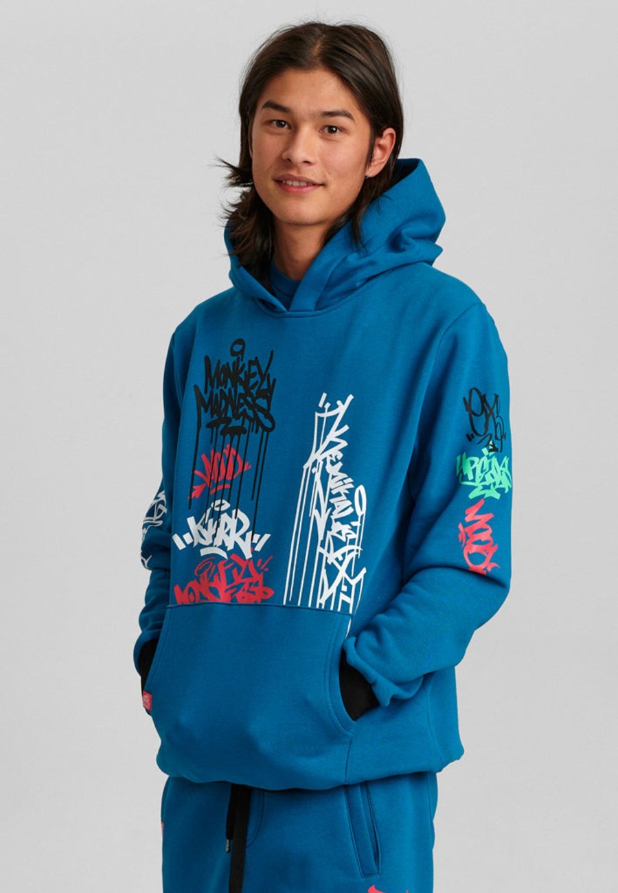 Toj FirstGrade | Firstgrade "Graffiti" Hoodie - Azure Blue