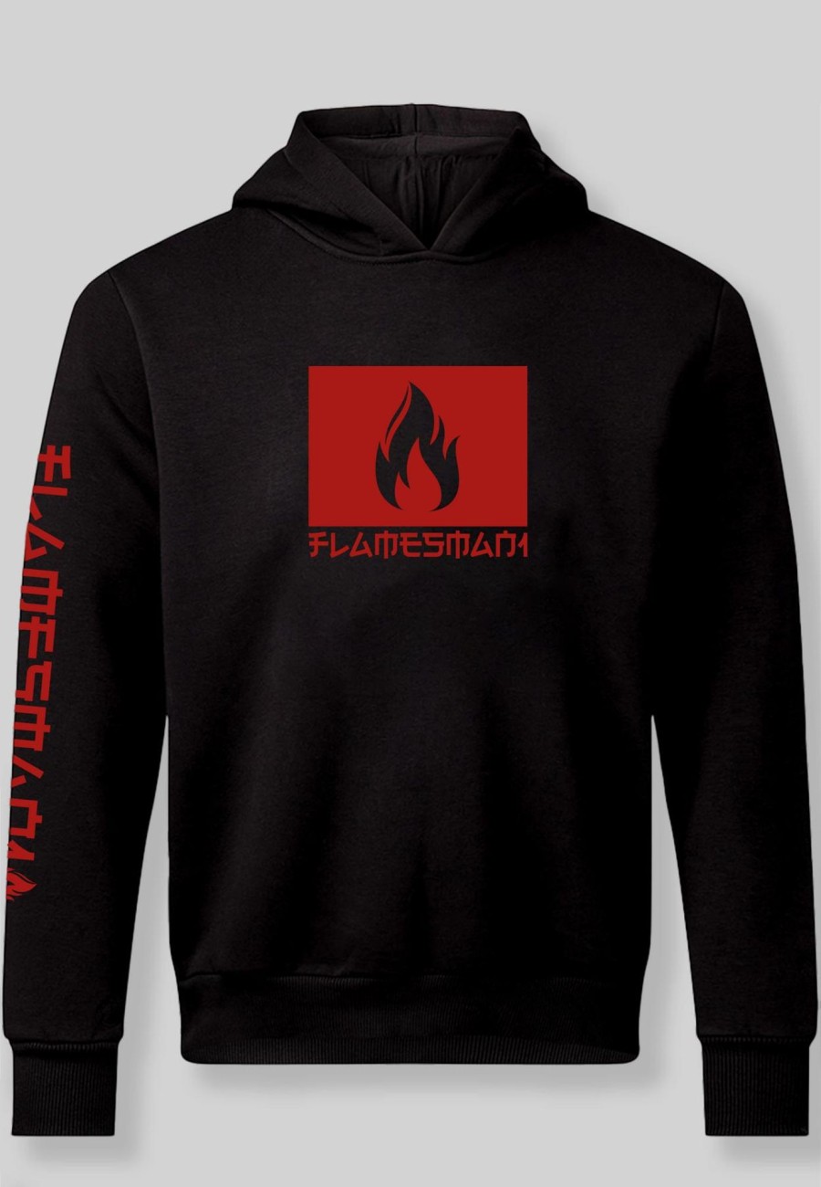 Toj Flamesman1 | Flamesman1 - Fire 2.0 / Sort Hoodie