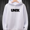 Toj UNIK | Un!K Hoodie - Hvid M. Sort Print