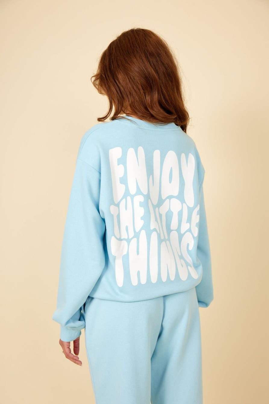 Toj ONME | Onme Sweatshirt Happy Blue