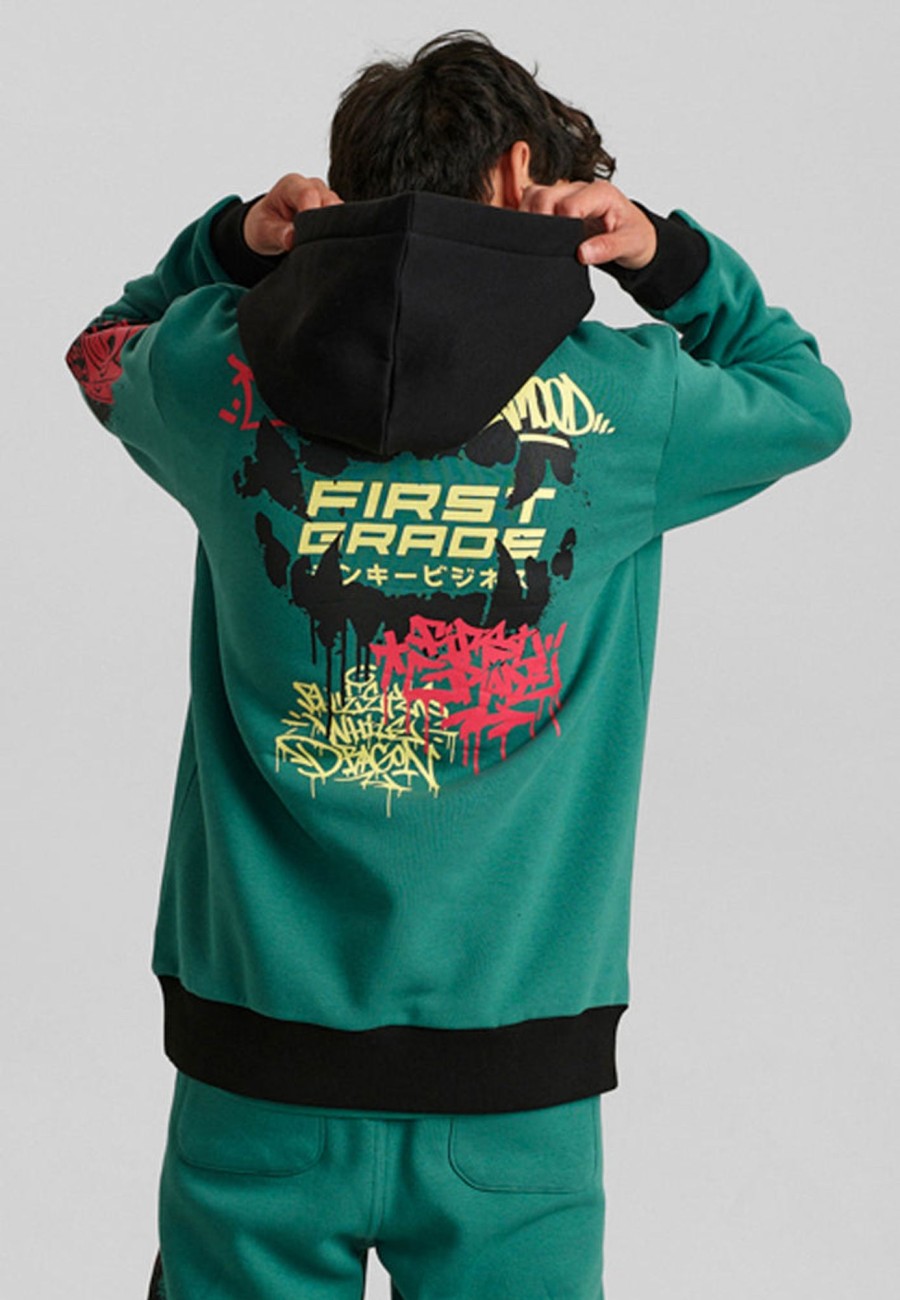 Toj FirstGrade | Firstgrade "Graffiti" Hoodie - Dragons Green