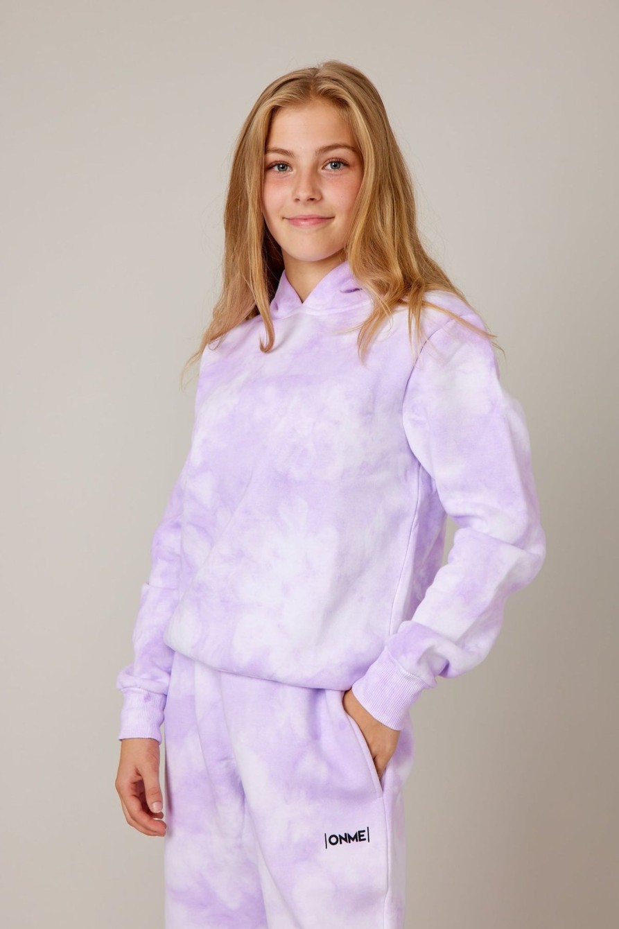 Toj ONME | Purple Cloud Hoodie - Lilla Tie-Dye