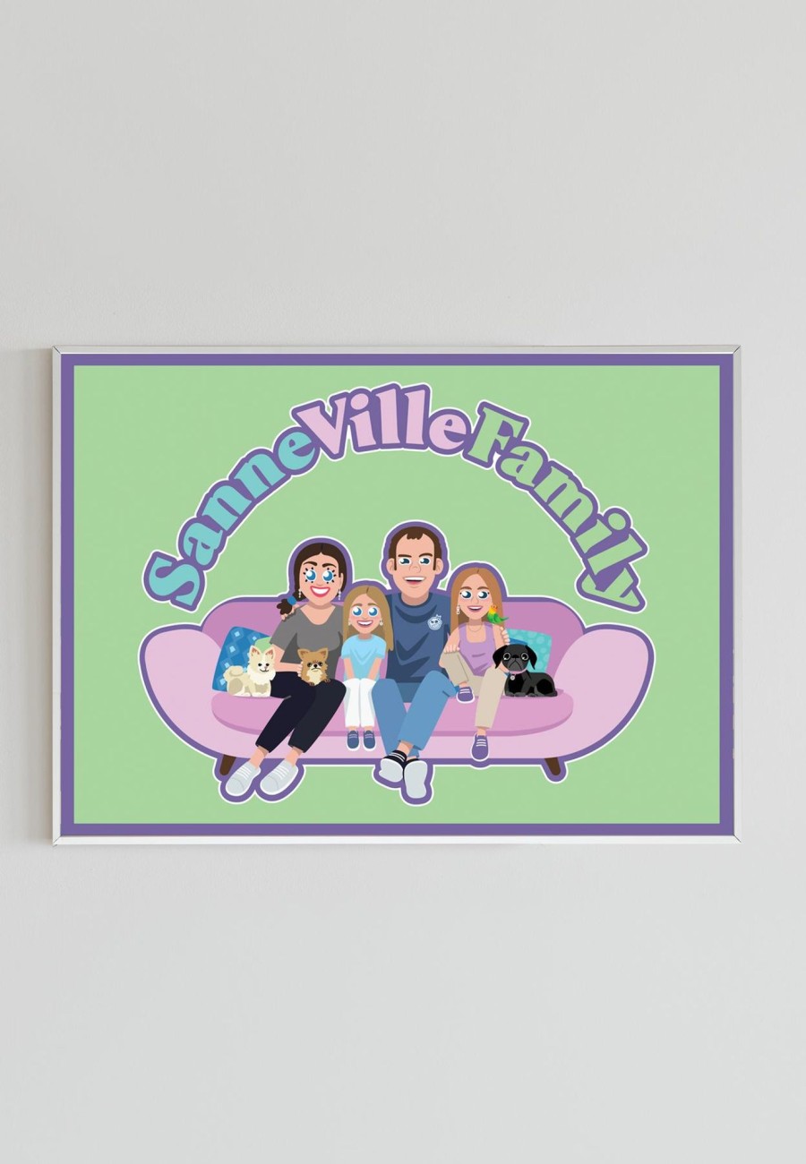 Tilbehor SanneVilleFamily | Sannevillefamily Sofa Plakat