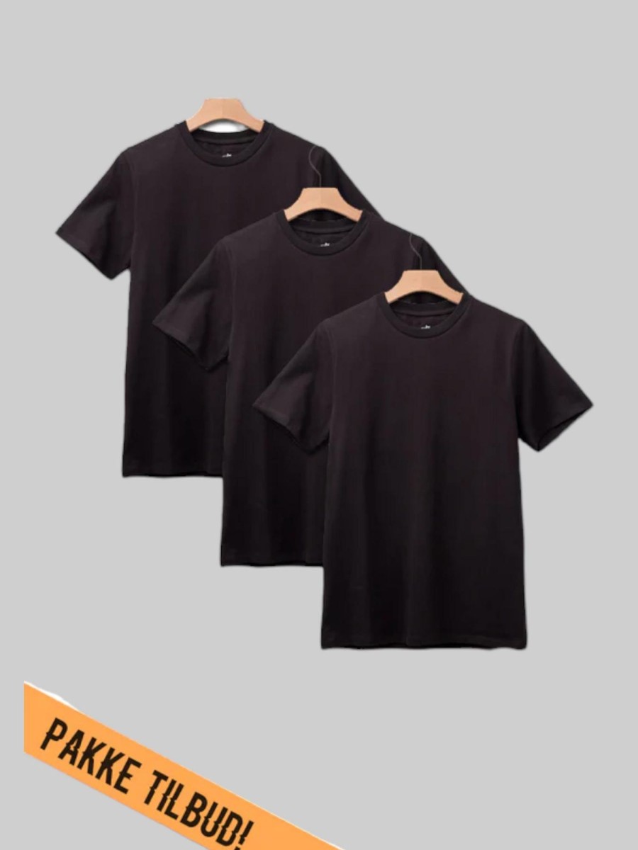 Toj FirstGrade | 3X Sort Tee (Basic) - 3 For 2 Pris!