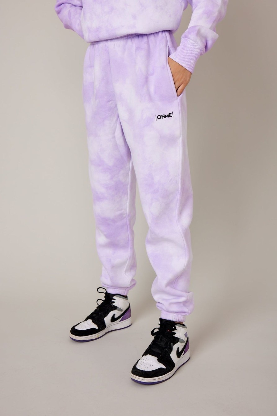 Toj ONME | Purple Cloud Bukser - Lilla Tie-Dye Marked