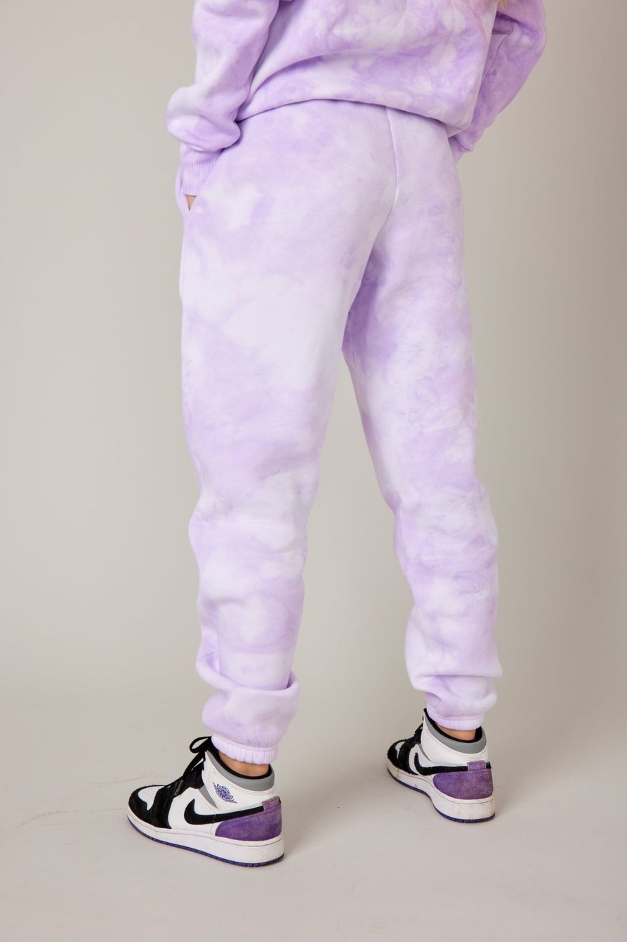 Toj ONME | Purple Cloud Bukser - Lilla Tie-Dye Marked