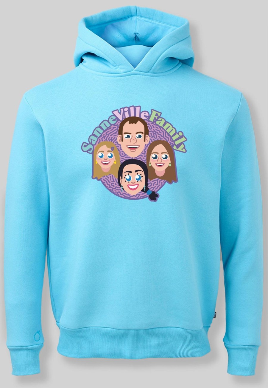 Toj SanneVilleFamily | Sannevillefamily - Emoji - Lysebla Hoodie