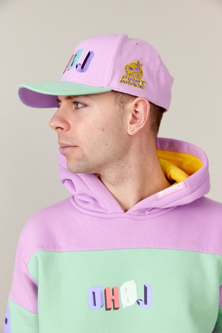 Tilbehor Mortenmunster | Morten Munster - Snapback Cap - "Ohoj" Colorful